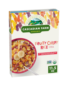 Cascadian Farm Fruity Crispy Rice Cereal - Front view