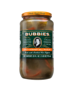 Bubbies Spicy Kosher Dills Pickles - Front view