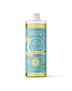Brittanie's Thyme Lemon Sage Pure Castile Liquid Soap - Front view