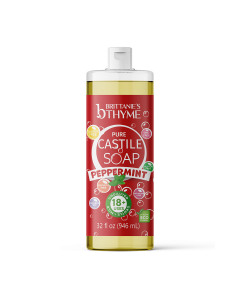 Brittanie's Thyme Peppermint Pure Castile Liquid Soap - Front view