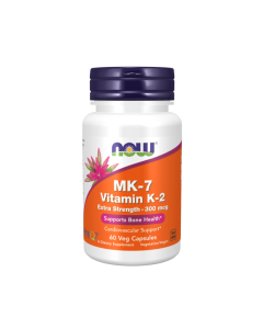 NOW Foods MK-7 Vitamin K-2, Extra Strength 300 mcg - 60 Veg Capsules
