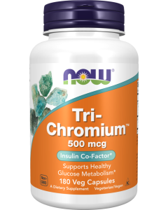 NOW Foods Tri-Chromium™ 500 mcg with Cinnamon - 180 Veg Capsules