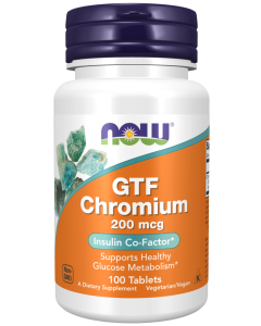 NOW Foods GTF Chromium 200 mcg Yeast Free - 100 Tablets