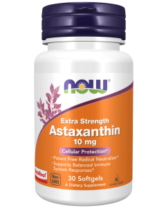 NOW Foods Astaxanthin, Extra Strength 10 mg - 30 Softgels