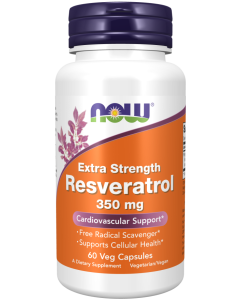 NOW Foods Resveratrol, Extra Strength 350 mg - 60 Veg Capsules