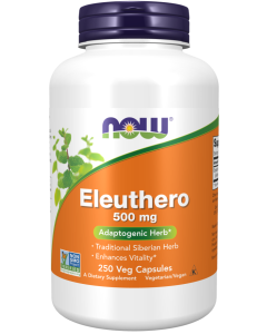 NOW Foods Eleuthero 500 mg - 250 Veg Capsules