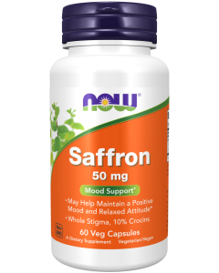 NOW Foods Saffron 50 mg - 60 Veg Capsules