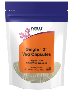 NOW Foods Empty Capsules, Vegetarian, Single "0" - 300 Veg Capsules