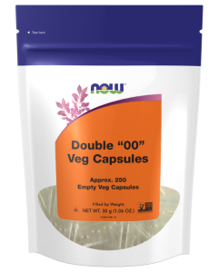 NOW Foods Empty Capsules, Vegetarian, Double "00" - 250 Veg Capsules
