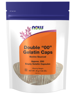 NOW Foods Empty Capsules, Gelatin, Double "00" - 250 Gel Caps