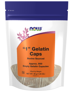 NOW Foods Empty Capsules, Gelatin, #1 - 500 gel caps