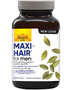 Country Life Maxi Hair for Men, 60 Softgels
