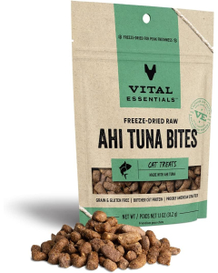 Vital Essentials Freeze-Dried Raw Ahi Tuna Bites Cat Treats, 1.1 oz.