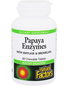 Natural Factors Papaya Enzymes, 60 Chewable Tablets