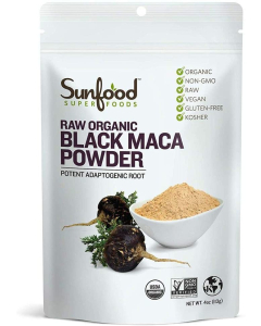 Sunfood Raw Organic Black Maca Powder, 4 oz.