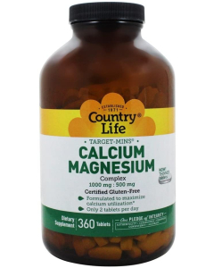 Country Life Calcium Magnesium Complex, 360 Tablets