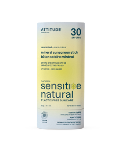 Attitude Mineral Sunscreen Stick for Sensitive Skin Unscented - Front view