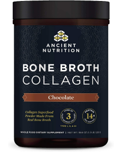 Ancient Nutrition Bone Broth Collagen, Chocolate Flavor, 18.6 oz.