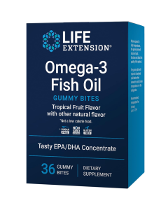 Life Extension Omega-3 Fish Oil Gummy Bites - Front view