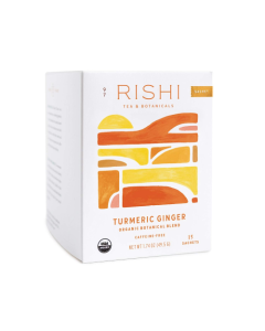 Rishi Tea Organic Caffeine-Free Turmeric Ginger Herbal Tea - Front view