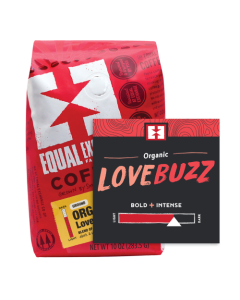 Equal Exchange Organic Love Buzz Coffee Drip - Front view