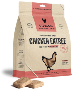 Vital Essentials Freeze-dried Raw Chicken Mini Patties Dog Food Entree, 14 oz. 