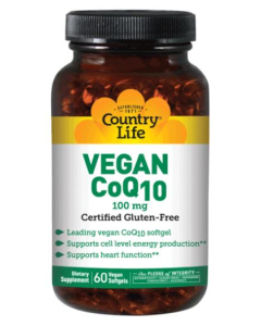 Country Life Vegan CoQ10 100 mg, 60 Vegan Softgels