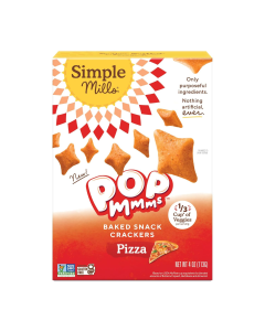 Simple Mills Pizza Pop Mmms Baked Snack Crackers - Front view