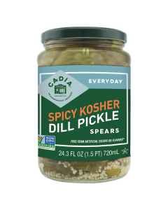 Cadia Kosher Spicy Dill Pickle Spears - Front view