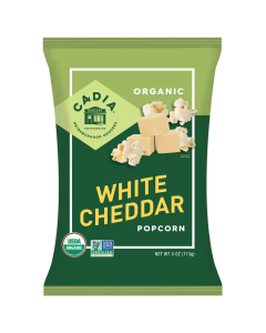 Cadia Organic White Cheddar Cheese Popcorn - Front view