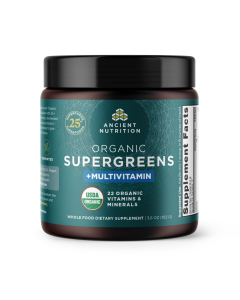 Ancient Nutrition Organic SuperGreens Multivitamin Powder - Front view