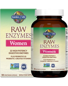 Garden of Life RAW Enzymes for Women's Digestive Health, 90 Capsules
