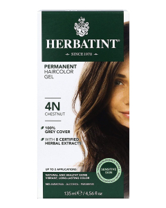 Herbatint Permanent Hair Color Gel, 4N Chestnut, 4.56 fl. oz.