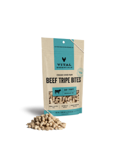 Vital Essentials Freeze-Dried Beef Tripe Bites Dog Treats - Front view