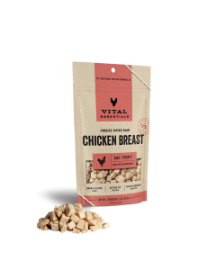 Vital Essentials Freeze Dried Dog Treats, Chicken Breast - Front view