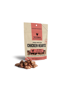 Vital Essential Essentials Freeze-Dried Cat Treat Chicken Heart - Front view