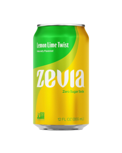 Zevia Zero Calorie Soda Lemon Lime Twist - Front view
