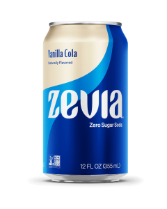 Zevia Zero Sugar Soda Vanilla Cola - Front view