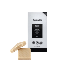 Evolved Keto White Cashew Chocolate Bar - Front view