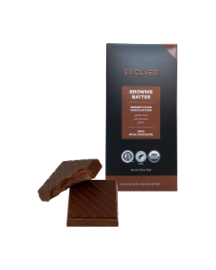 Evolved Brownie Batter Keto Chocolate Bar - Front view