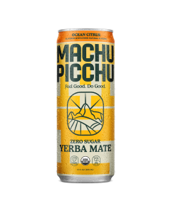 Machu Picchu Energy Zero Sugar Ocean Citrus Yerba Mate Drink - Front view