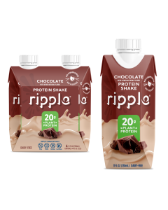 Ripple Chocolate Plant-Based Protein Shake - Front view