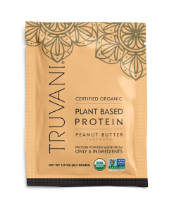 Truvani Organic Plant Based Protein Powder Peanut Butter - Front view