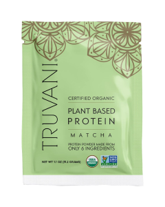 Truvani Organic Plant Based Protein Powder Matcha - Front view