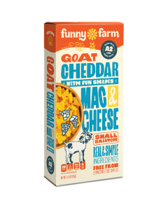 Funny Farm Mac & Cheese Goat Cheddar with Fun Shapes - Front view