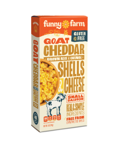 Funny Farm Mac & Cheese Goat Cheddar Shell - Front view