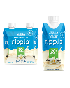 Ripple Vanilla Plant-Based Protein Shake - Front view