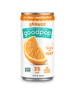 Goodpop Orange Sparkling Water Juice - Front view