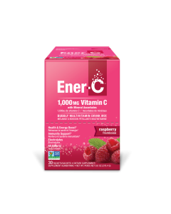 Ener-C Raspberry 1000mg Vitamin C Multivitamin Drink Mix Powder - Front view