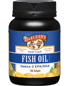 Barlean's Fresh Catch Orange Flavor Fish Oil, 100 Softgels